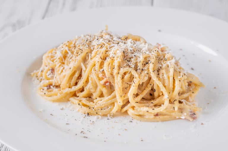 Creamy Linguini Carbonara