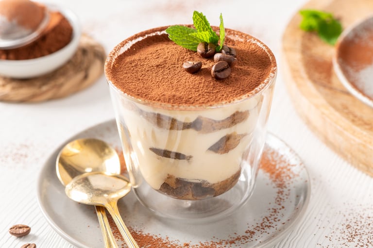 Tiramisu with mascarpone cream